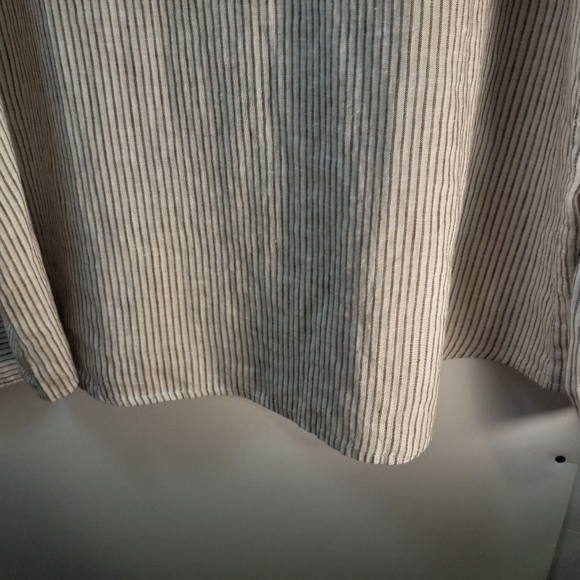 Perry Ellis Untucked 100% Linen 2XLT White Button-Down Shirt Business Casual New - Picture 3 of 16